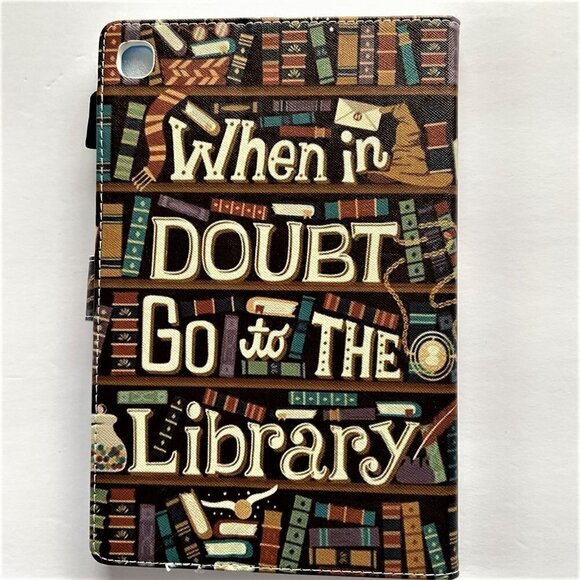 SAMSUNG GALAXY T720 TABLET CASE "WHEN IN DOUBT GO TO THE LIBRARY" - Picture 7 of 12